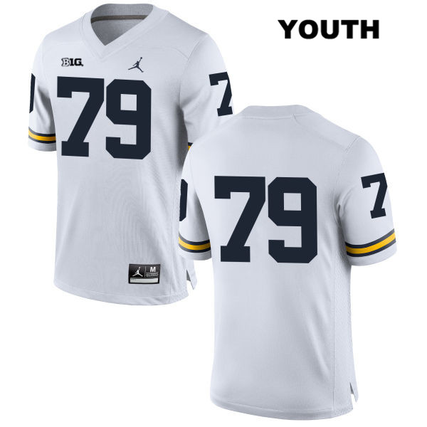 Youth NCAA Michigan Wolverines Greg Robinson #79 No Name White Jordan Brand Authentic Stitched Football College Jersey FI25V76FN